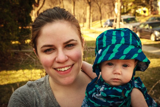Sonja and Julia outside